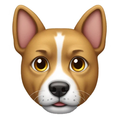 Dog wearing cat costume  sticker