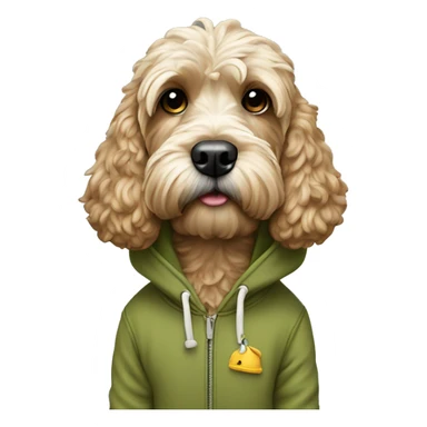 cockapoo wearing a hoodie  sticker