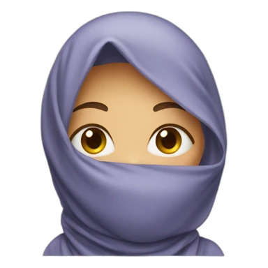 Veiled girl sticker