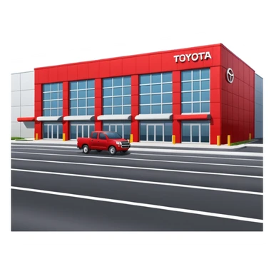 red Toyota Distribution centre sticker
