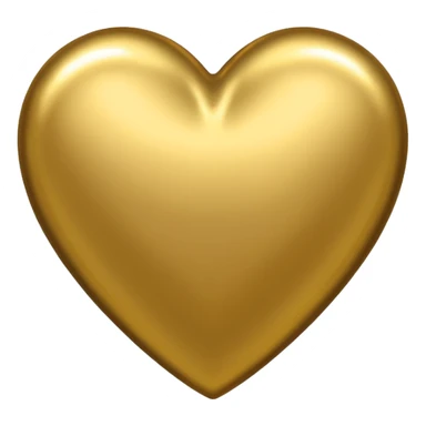 Metallic gold heart  sticker