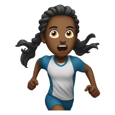 running in fear sticker