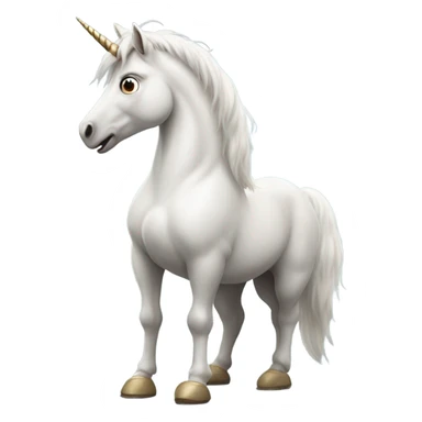 A unicorn taking poop sticker