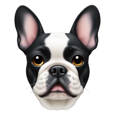 Black French bulldog with some light pieces sticker