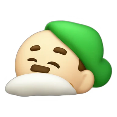 Sleeping luigi sticker