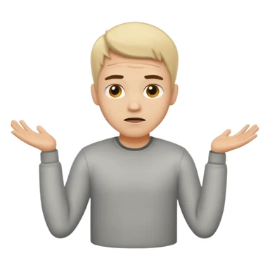 Light man shrugging sticker