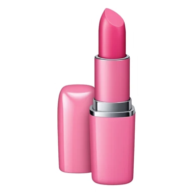 pink version of 💋, with no detail on the mouth, just the outline of the lipstick with the little grooves like the original sticker