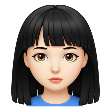 white girl bangs black  sticker