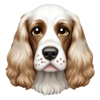 White brown English cocker spaniel sticker