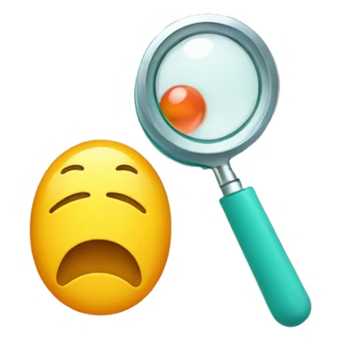 pill seen through magnifying glass sticker