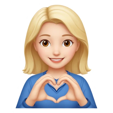 Heart hand girl  sticker