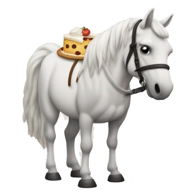 Un cavallo che mangia una torta sticker
