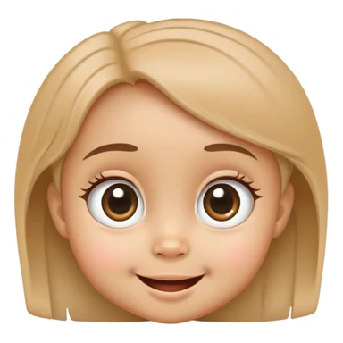 smiling baby girl with big eyes and medium skin tone sticker