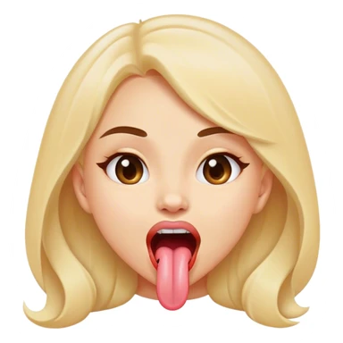 a girl sticking out the tongue happily  sticker