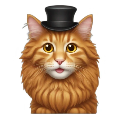 Fluffy ginger Jewish rabbi cat sticker