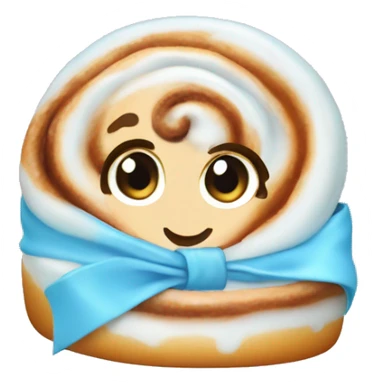 baby blue cinnamon roll  sticker