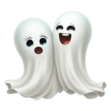 A little cute ghost in love kissing  sticker