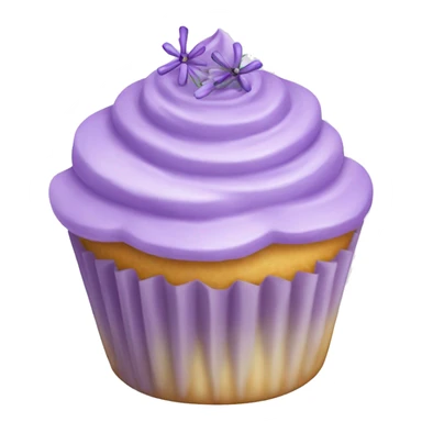 Vanilla cupcake with lavander topping sticker