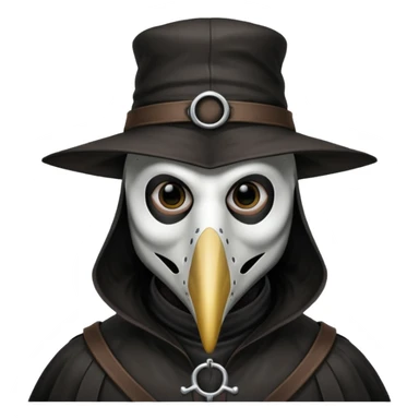 masked person venice plague doctor sticker