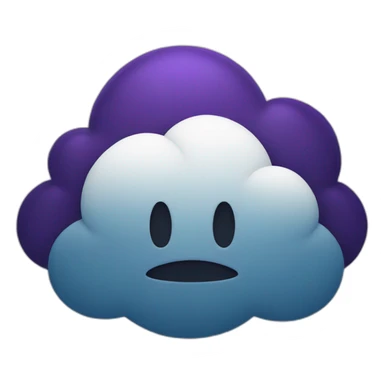 half cloud dark with sad face half bright with happy face  sticker