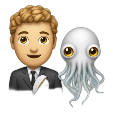 creative director with squid sticker