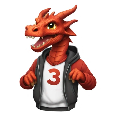 Dragon on hoodie sticker