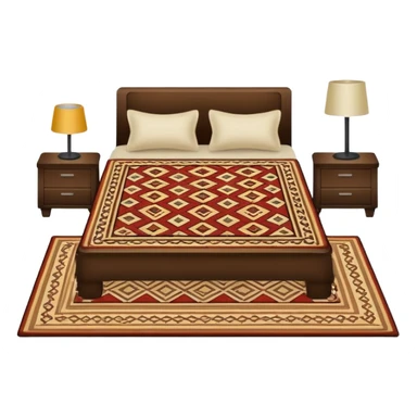 Rug near bed sticker
