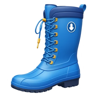blue waterproof boots sticker