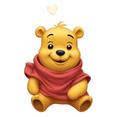 winnie the pooh with hearts sticker