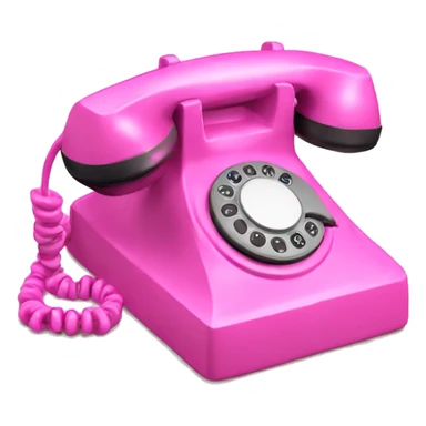 pink glamorous phone in 3D style sticker