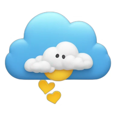 nuage en forme de coeur brisé sticker