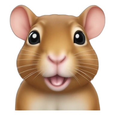 realistic brown agouti gerbil sticker