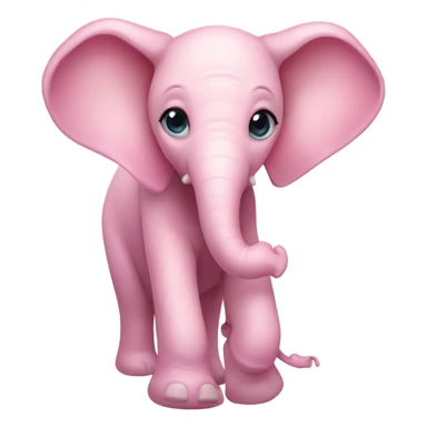 Pink elephant  sticker