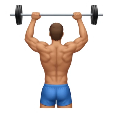 a man doing pullups and with muscle back sticker