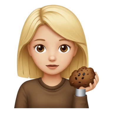 Blonde girl with poop in hand sticker