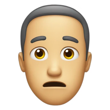 Anxiety face sticker