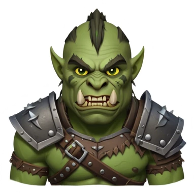 Cinematic Realistic WoW Orc Warrior Portrait, head tilted dramatically with an exaggeratedly amused expression, blending raw, primal might with a touch of unexpected humor. His battle-scarred green skin, robust muscles, and intricately detailed tribal armor in deep, earthy tones are rendered with lifelike texture and dynamic lighting, high shine, dramatic yet whimsical, capturing an orc warrior whose epic strength is matched by a playful, irreverent charm. sticker