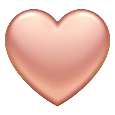 rose gold heart with soft gradient sticker