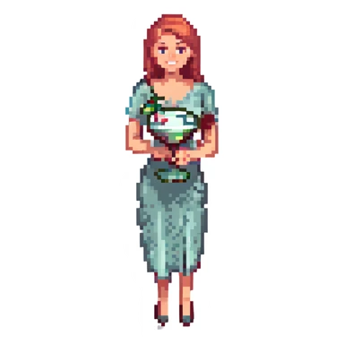 A woman with a cocktail glass sticker