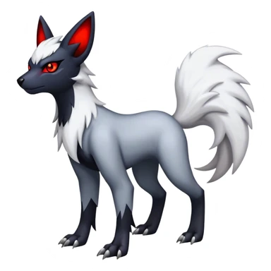Edgy cool Absol-Zorua-Zangoose-Houndour-Poochyena-creature-hybrid full body  sticker