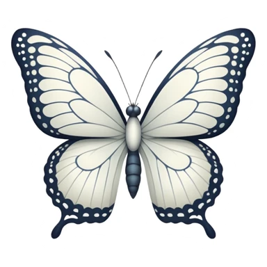 White butterfly sticker