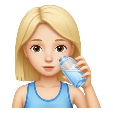 A girl drinking water  sticker