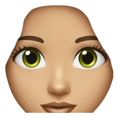 adriana lima green eyes brown hair and blue clothes sticker