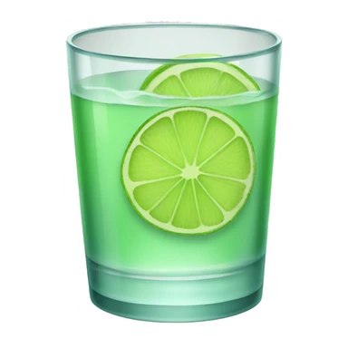 glass of fresh lime sticker