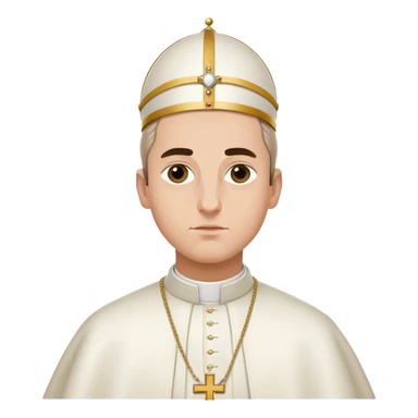 Young pope with modern papal attire sticker