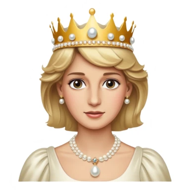 content face, Princess Diana with a crown sticker