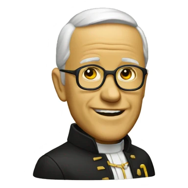 yellow john paul 2 sticker