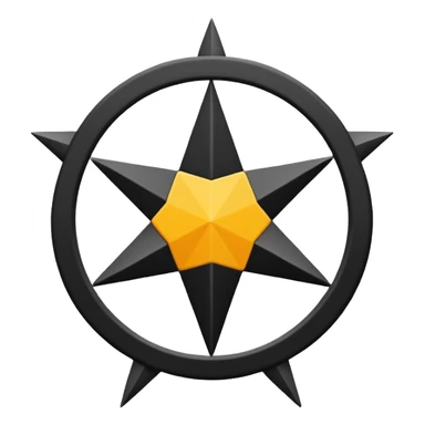 Pentagrama de color negro sticker