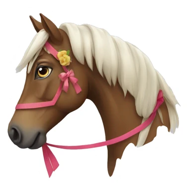 Horse with a bow sticker