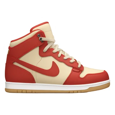 red and beige sneakers on feet sticker